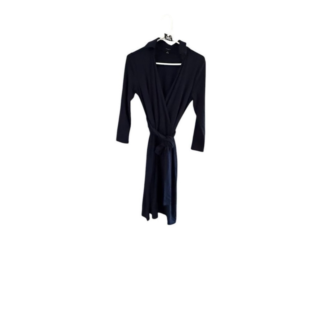 Ann Taylor Deep Blue Long Sleeve Dress - Picture 2 of 8